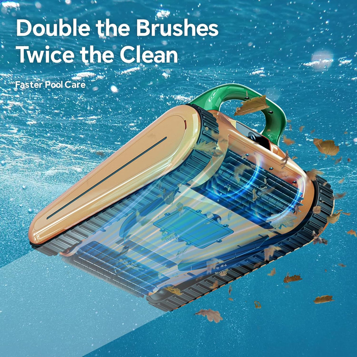 Cordless Robotic Pool Cleaner -Pool Vacuum 180W Brushless Motor, 45,000Pa Suction, Wall Climbing