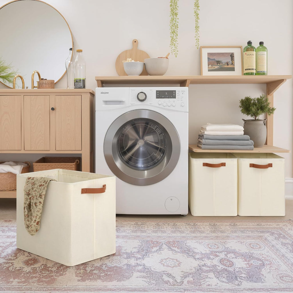 GRANNY SAYS Large Storage Baskets, Closet Storage Bins, Linen Closet organizers and storage, Fabric