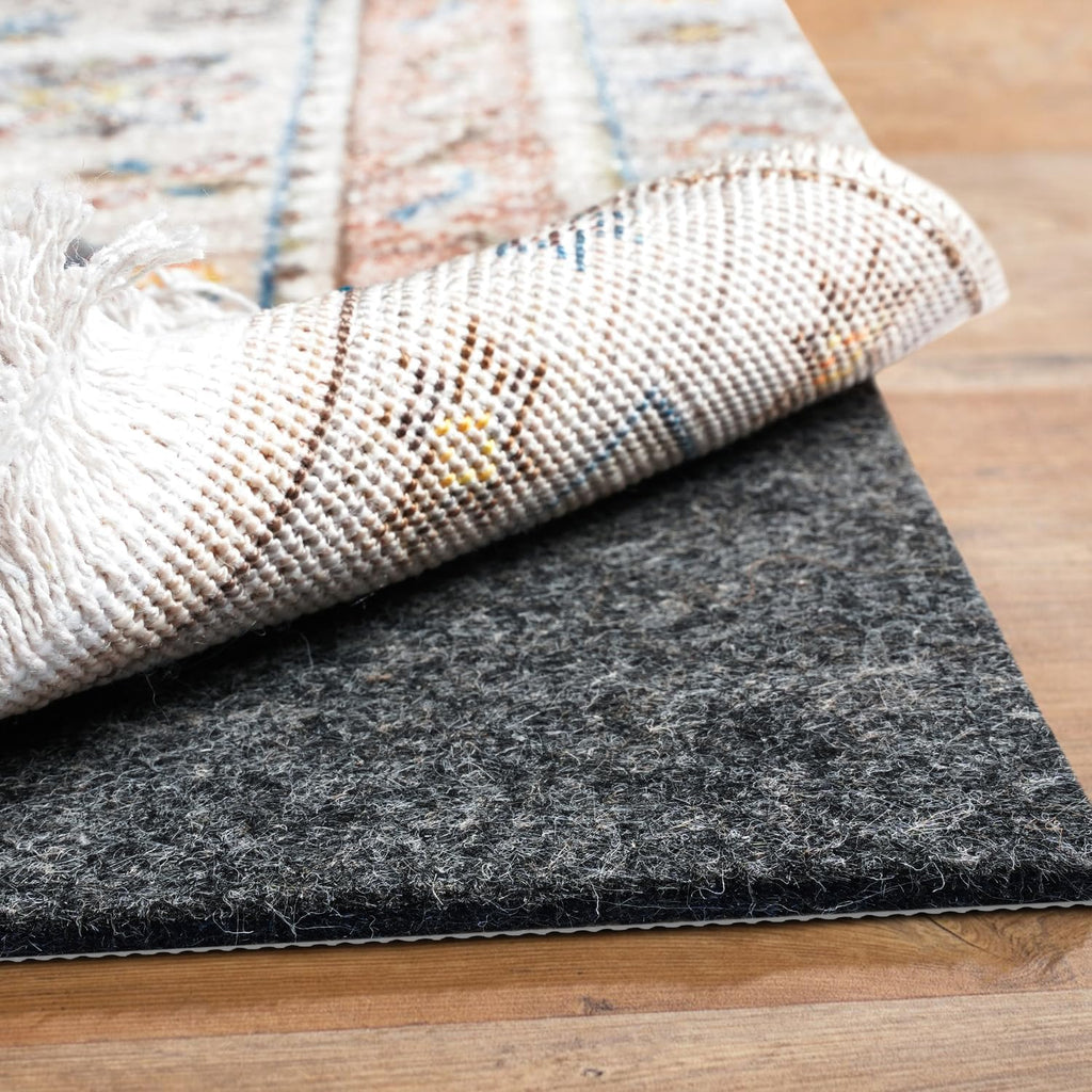 BAGAIL Felt and Natural Rubber Backing Rug Pads 1/4” Thick, 5 x 8 Ft Non Slip Carpet Gripper Keep