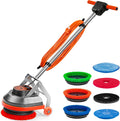 Commercial Floor Scrubber Machine with Brushes and Pads, Heavy Duty Floor Cleaner Polisher and