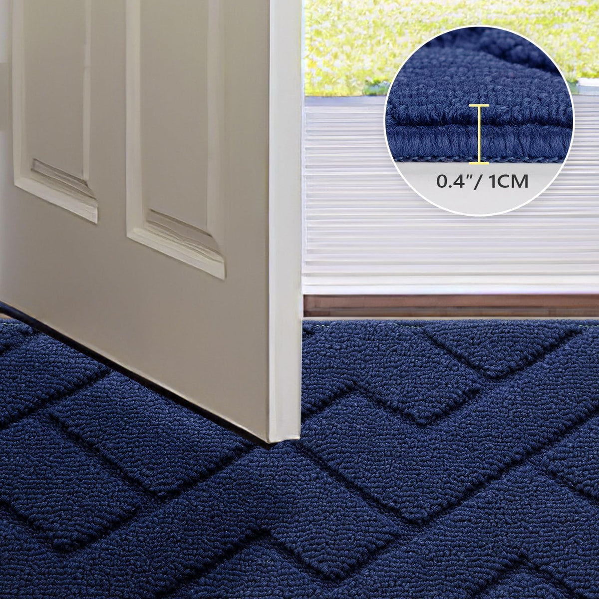 hicorfe Indoor Doormat,Front Back Door Mat Rubber Backing Non Slip Door Mats 20"x59" Absorbent
