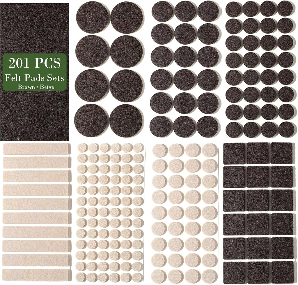 Fursafe&Q Felt Furniture Pads, Furniture Felt Pads for Hardwood Floors -Self Adhesive Chair Leg