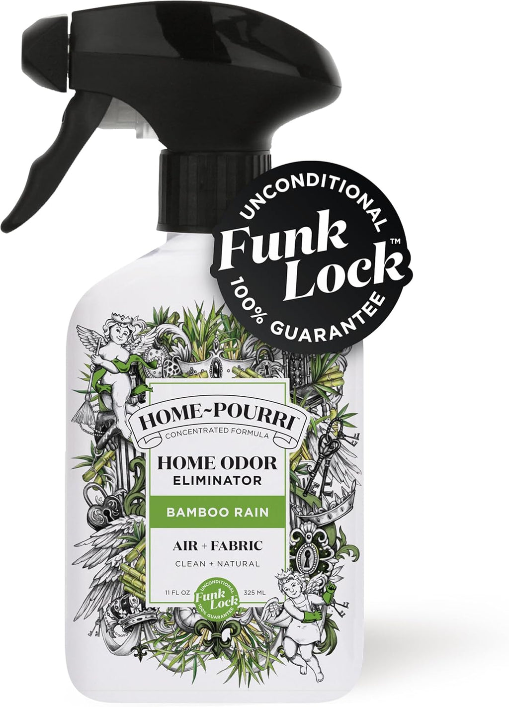 Home-Pourri Air + Fabric Multi-Purpose Odor Freshener Spray, Bamboo Rain, 11 Fl Oz - Jasmine