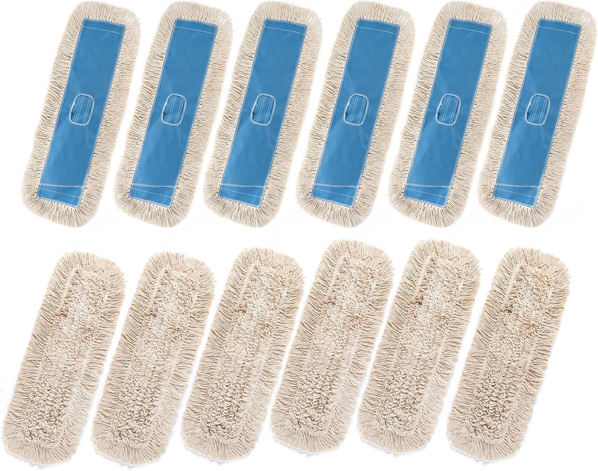 Matthew Cleaning 24'' Industrial Strength Cotton Dust Mop Refill Washable Replacement Heads for