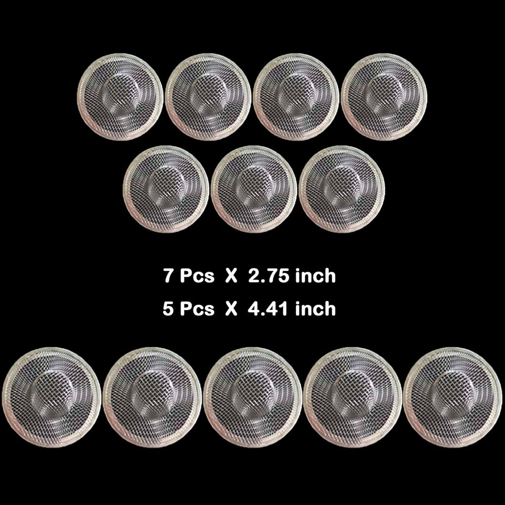 12PCS Stainless Steel Slop Basket Filter Trap, 2.75" & 4.41" Mesh Sink Drain Strainer Screen