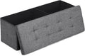 Athena Collection 43" Storage Ottoman Bench Folding Bench with 130L Hidden Storage, Large End of