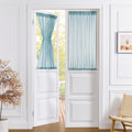 Tollpiz Short Sheer Door Curtains Closet Linen Textured Curtains Sheer Doorway Light Filtering