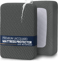 Utopia Bedding Waterproof Mattress Protector Queen Size (Gray), Premium 3D Air Soft Fabric Mattress