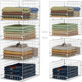 Stackable Closet Organizers and Storage - 4-Tier Stackable Storage Bins, Foldable Closet Shelf