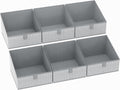 DIMJ Closet Storage Bins 6 Pack - Fabric Trapezoid Closet Organizer Bin, Foldable Storage Baskets