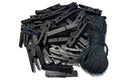 1.9 Inch Black Wooden Clothespins for Pictures Halloween DIY Art Crafts Clothesline Clips Laundry