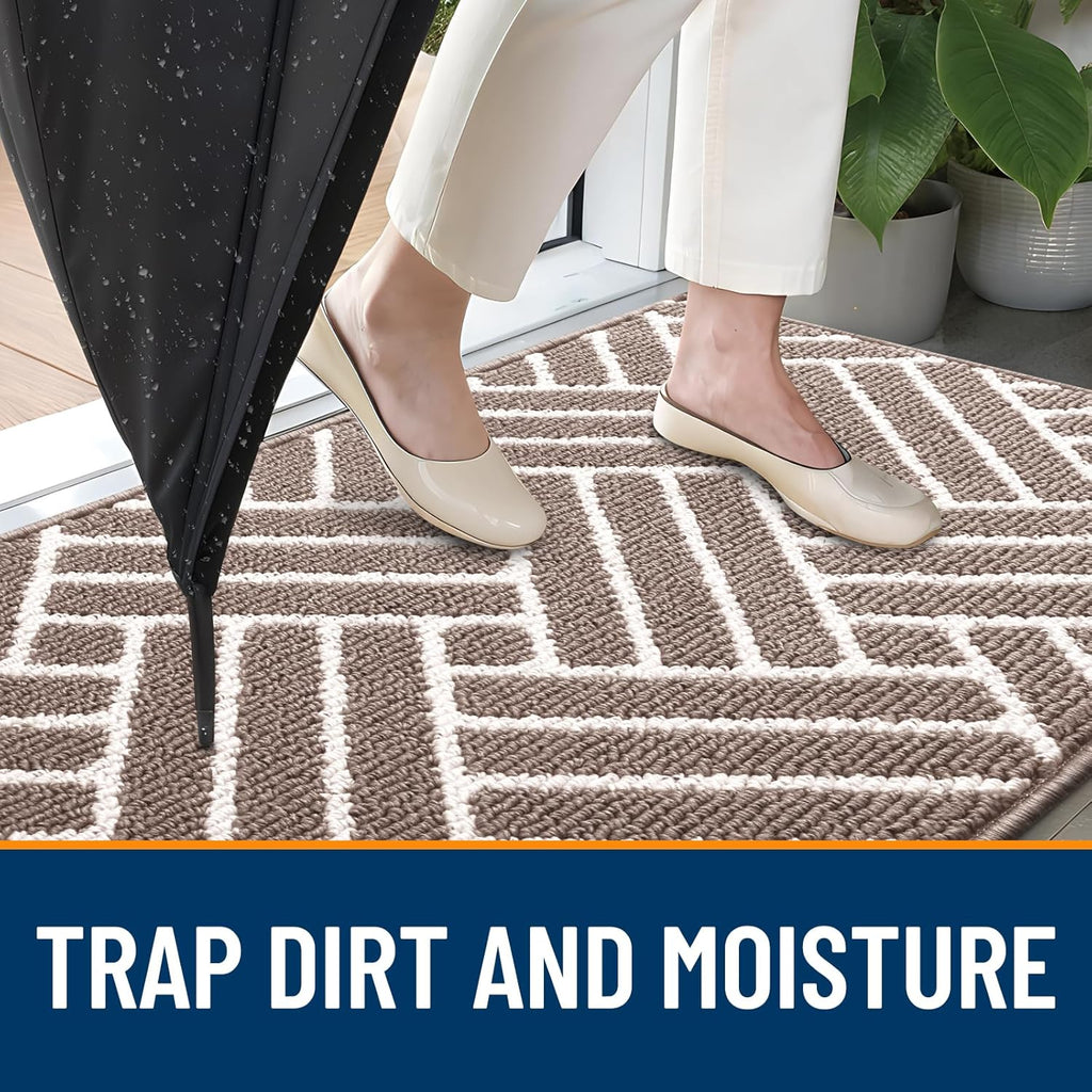 OLANLY Indoor Door Mat, 48x32 Inch, Dirt Resistant and Absorbent, Non-Slip Rubber Backing Floor
