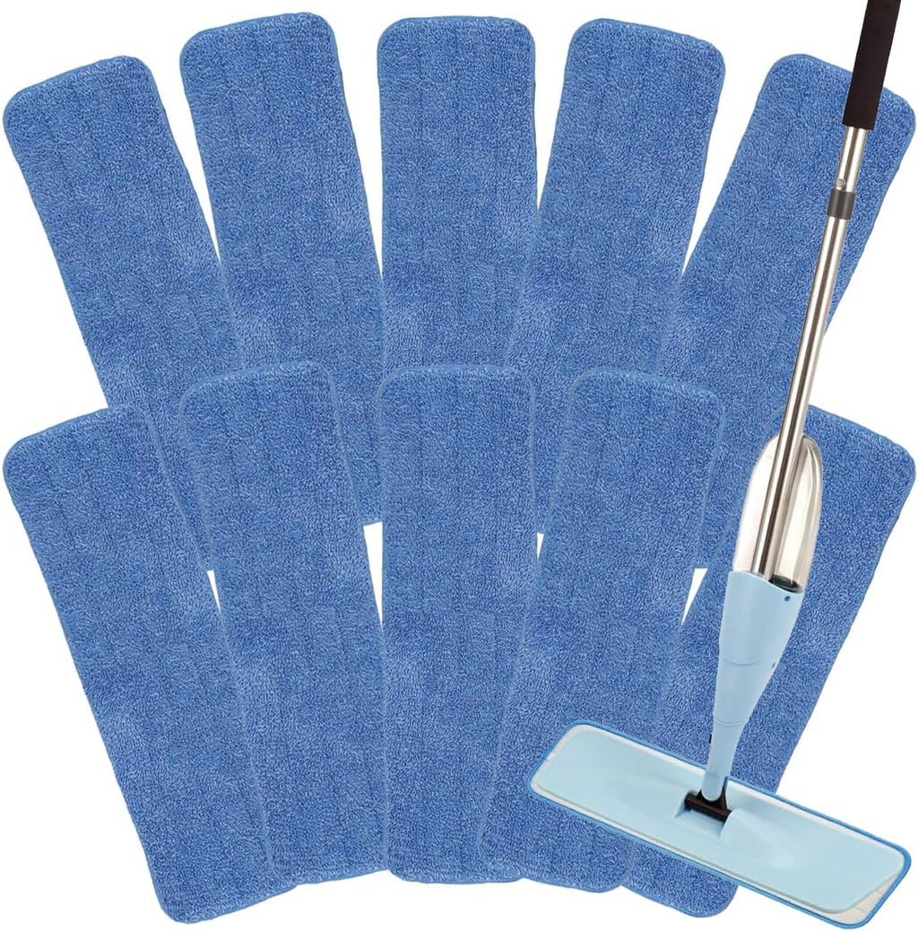18 Inch Microfiber Spray Mop Replacement Heads Compatible with Bona, Washable Reusable Flat Mop