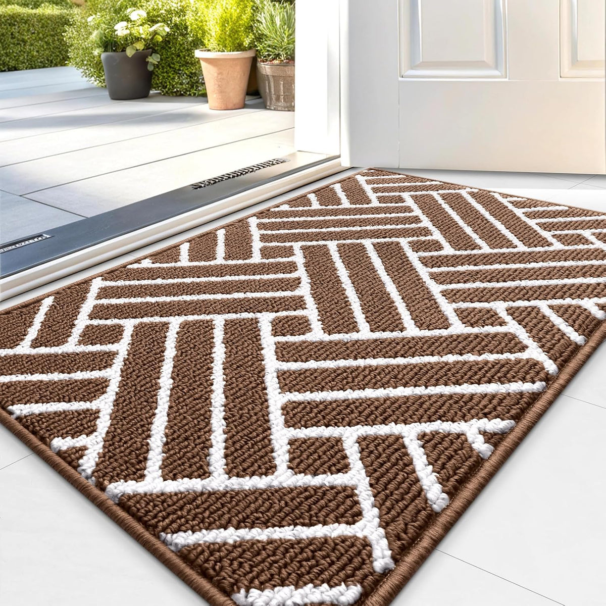 OLANLY Indoor Door Mat, 32x20 Inch, Dirt Resistant and Absorbent, Non-Slip Rubber Backing Floor