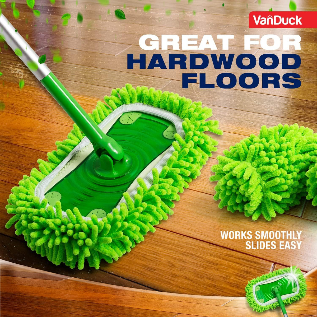 VanDuck Dust Mop Refill Compatible with Swiffer Sweeper (6 Pack) - Microfiber Pet Heavy Duty Dry