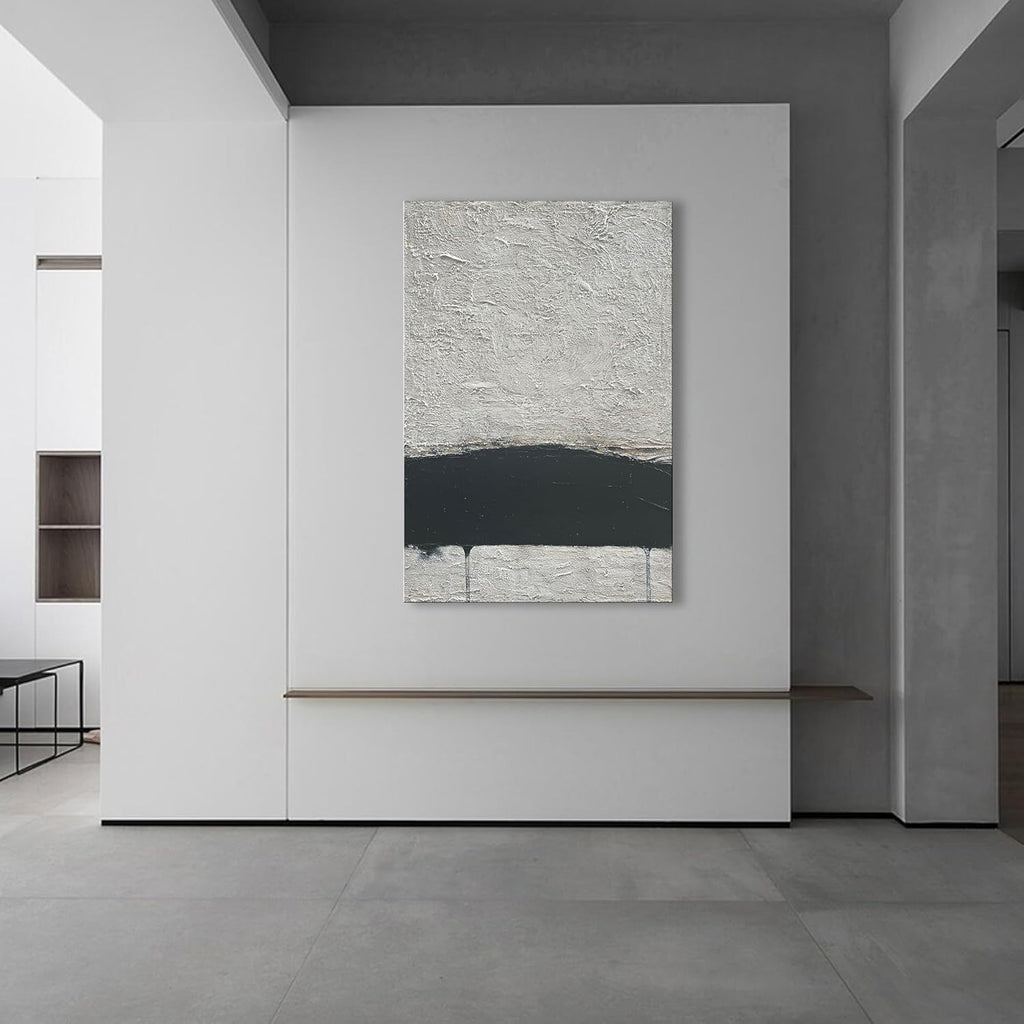 NANKAI Hand-painted Minimalism Black and Gray Art Oil painting Canvas Abstract Oil Painting Wall