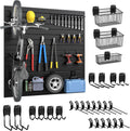 DoCred Slatwall Paneling Organizer, 4x4 FT PVC Garage Slat Wall Storage Systems, Heavy Duty Mounted