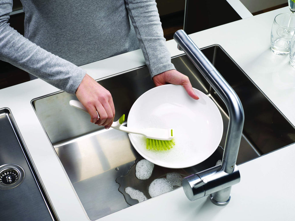 Joseph Joseph Edge Dish Brush with Integrated Sink Rest, Grey