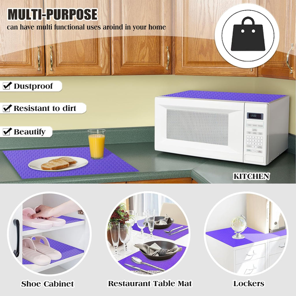 10Pcs Refrigerator Liners, Washable Fridge Liner Shelf Mats Refrigerator Pads for Cupboard Cabinet