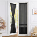 Tollpiz Sheer Door Curtain Closet Linen Textured Curtains Sheer Doorway Light Filtering Voile Patio