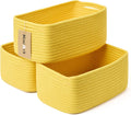 Small Storage Baskets for Organizing | Closet Organizer Bins | Shelf Toy Basket | Woven Rope