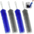 4 Pcs Cobweb Duster, Bendable Fan Cleaner Brushes Set Reusable, Plastic Microfiber Duster for Air
