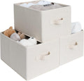StorageWorks Storage Baskets for Shelves, Foldable Fabric Closet Storage Bins with Handles, Fabric