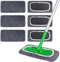 6 Pack Reusable Microfiber Mop Pads Compatible with Swiffer Sweeper Mop, Dry Sweeping Cloths & Wet
