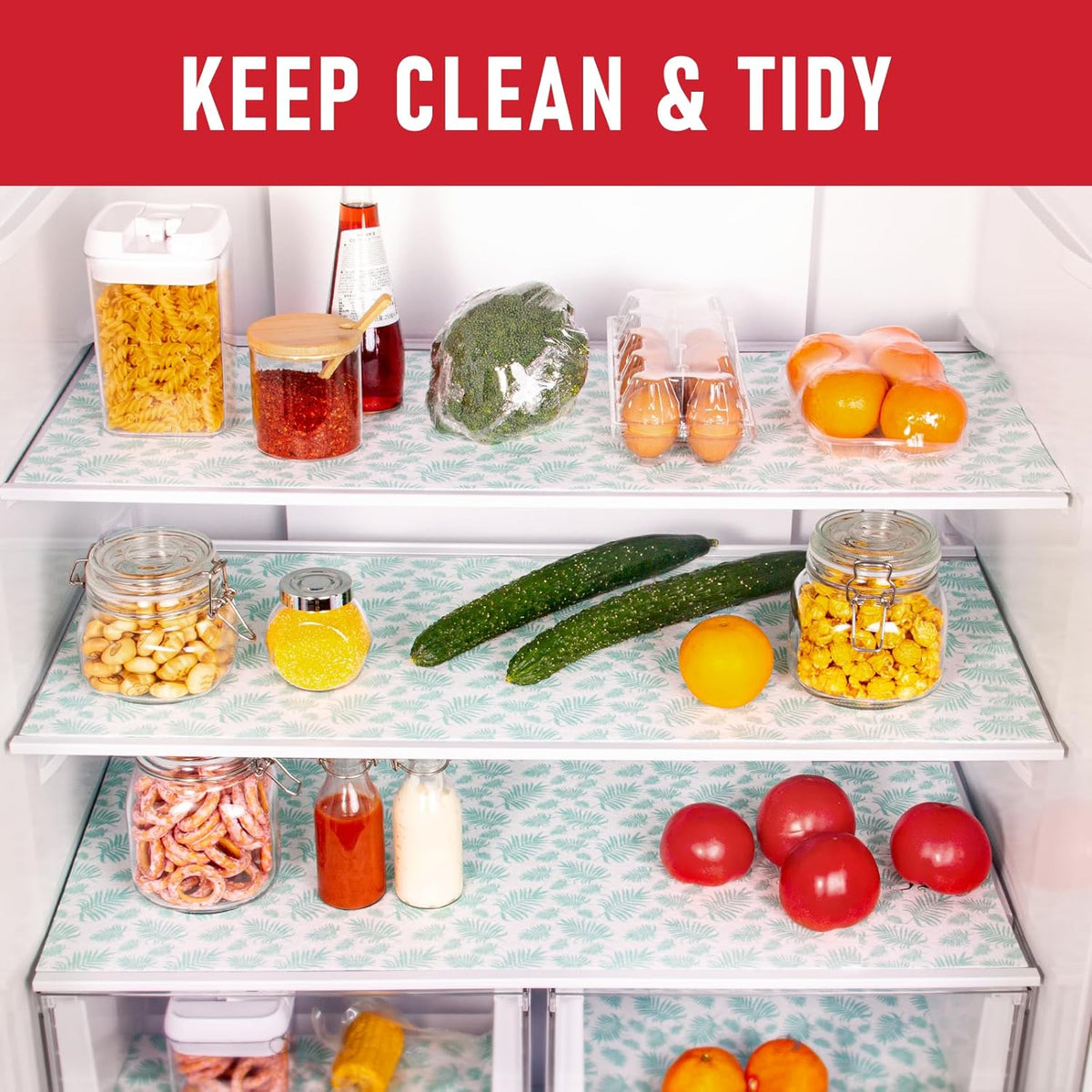 Cooyes Drawer and Shelf Liner for Kitchen Cabinets, Cloth Material, Non Slip Refrigerator Liners