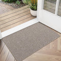 LUMI Ultra Thin Door Mat for Entryway, 24"x36" Low Profile Non Slip Rubber Backing Indoor Doormat