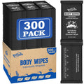 300 Pcs Ultra Thick Soft Large Body Wipes Individually Wrapped(7.87" x 9.45"),Shower Wipes for