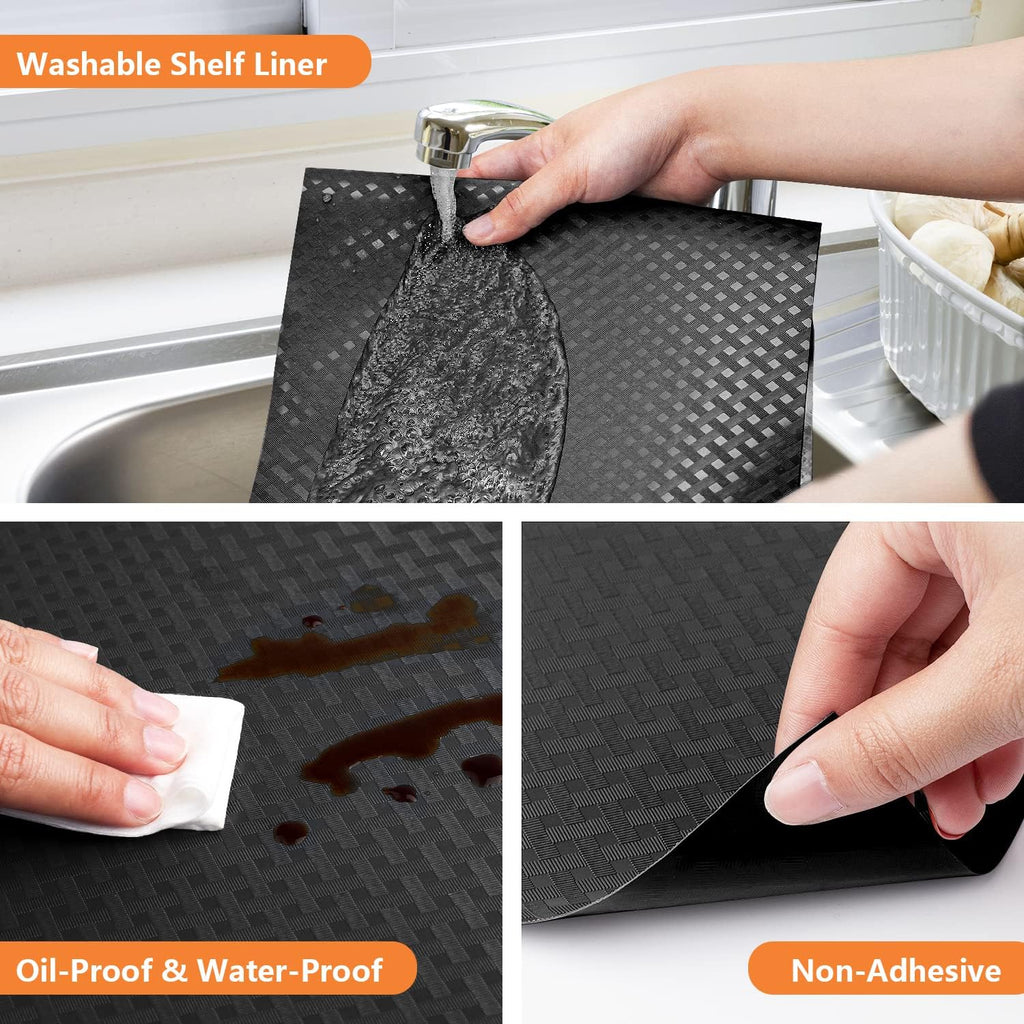 Shelf Liners for Kitchen Cabinets Refrigerator Liners Waterproof & Oil-Proof Kitchen Cupboard Liner