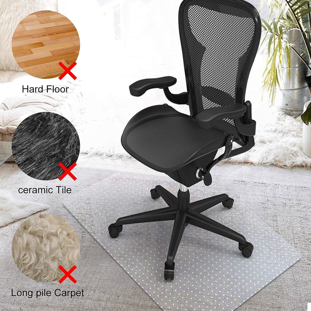 Azadx Chair Mat for Carpet 48"x 36" with Lip Chair Mat for Carpeted Floors, Office Chair Mat for