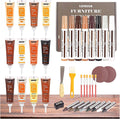 Lifreer Wood Furniture Repair Kit - 40 Pcs Wood Filler, Touch Up Markers with Wax Sticks - for Wood
