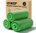 JOYMOOP Microfiber Towels for Cars, 3 Pack 35.4" x 23.6" Car Drying Towel, Green Reusable Car