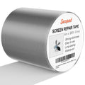 Grey Window Screen Repair Tape, 4IN X 25FT (300IN) Screen Repair Kit for Windows or Doors, Strong