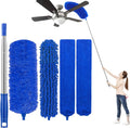 Microfiber Feather Duster 5-in-1 Kit for Dusting and Cleaning – 30–100" Extension Pole, Anti-Slip