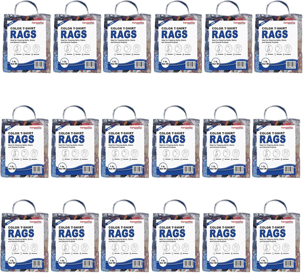 Premium Color Knit Cleaning Rags (1 lb. Bag - Pack of 24) – Shop Rags Bulk for Workshops
