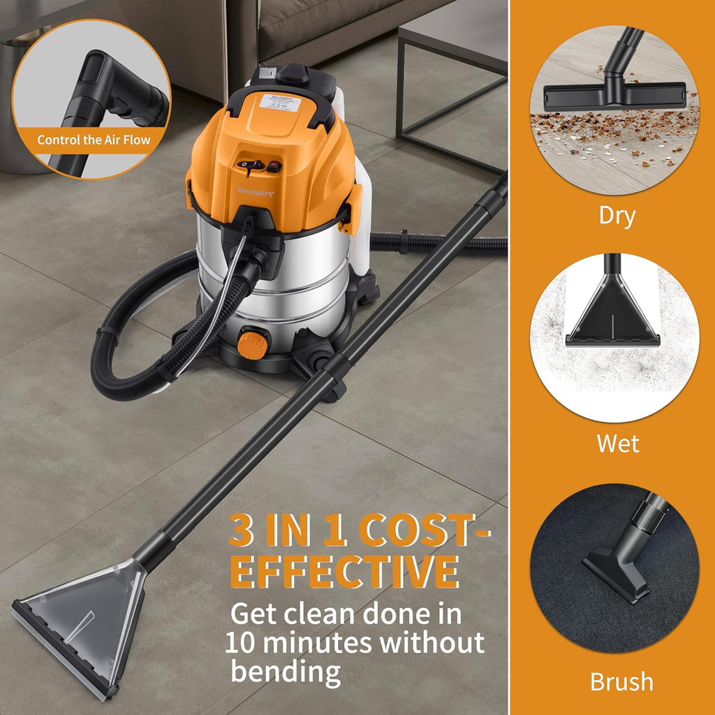 [EFN Clearance] Shop Vacuum Wet and Dry, 6 Gallon 5.5 Peak HP, 3 in 1 Wet/Dry/Upholstery Shop Vac
