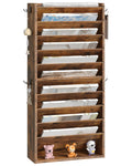 CHOEZON Wall File Organizer, 10-Tier Hanging Mail Organizer, Wall Mount File Holder with 4 Side