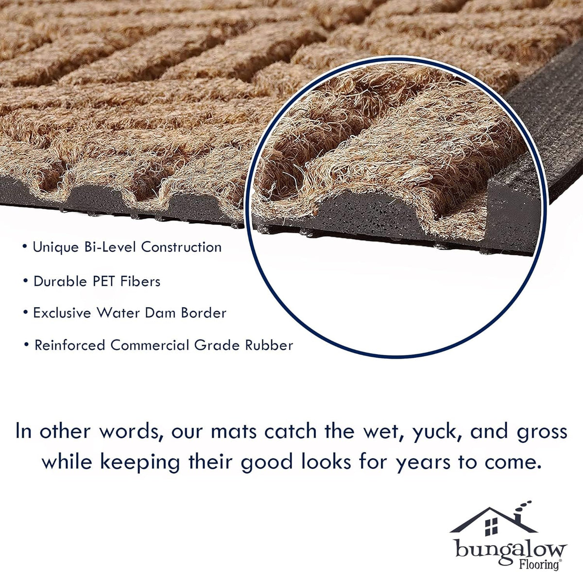 WaterHog Heavy Duty Runner Door Mat, 2' x 5', Made in USA, Durable & Skid-Resistant Entryway Mat
