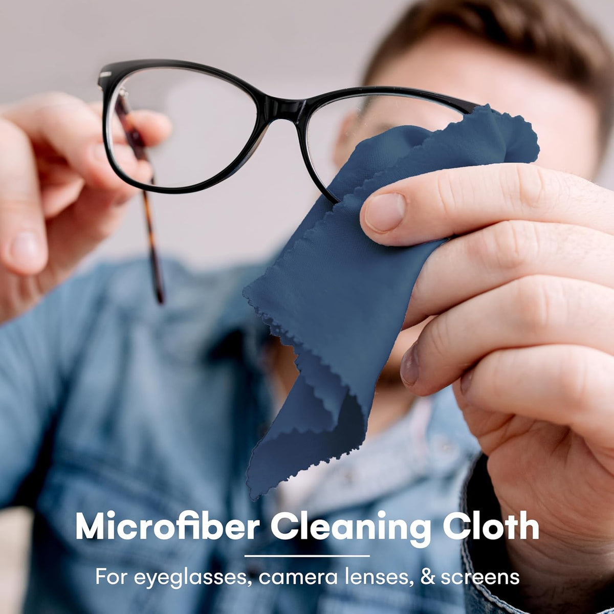 Care Touch Eyeglass Cleaning Cloth - 12 Pack of Microfiber Cleaning Cloth for Glasses, Lenses