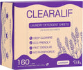 CLEARALIF Laundry Detergent Sheets 80 Sheets (Up to 160 Loads), Lavender - Great For Apartments