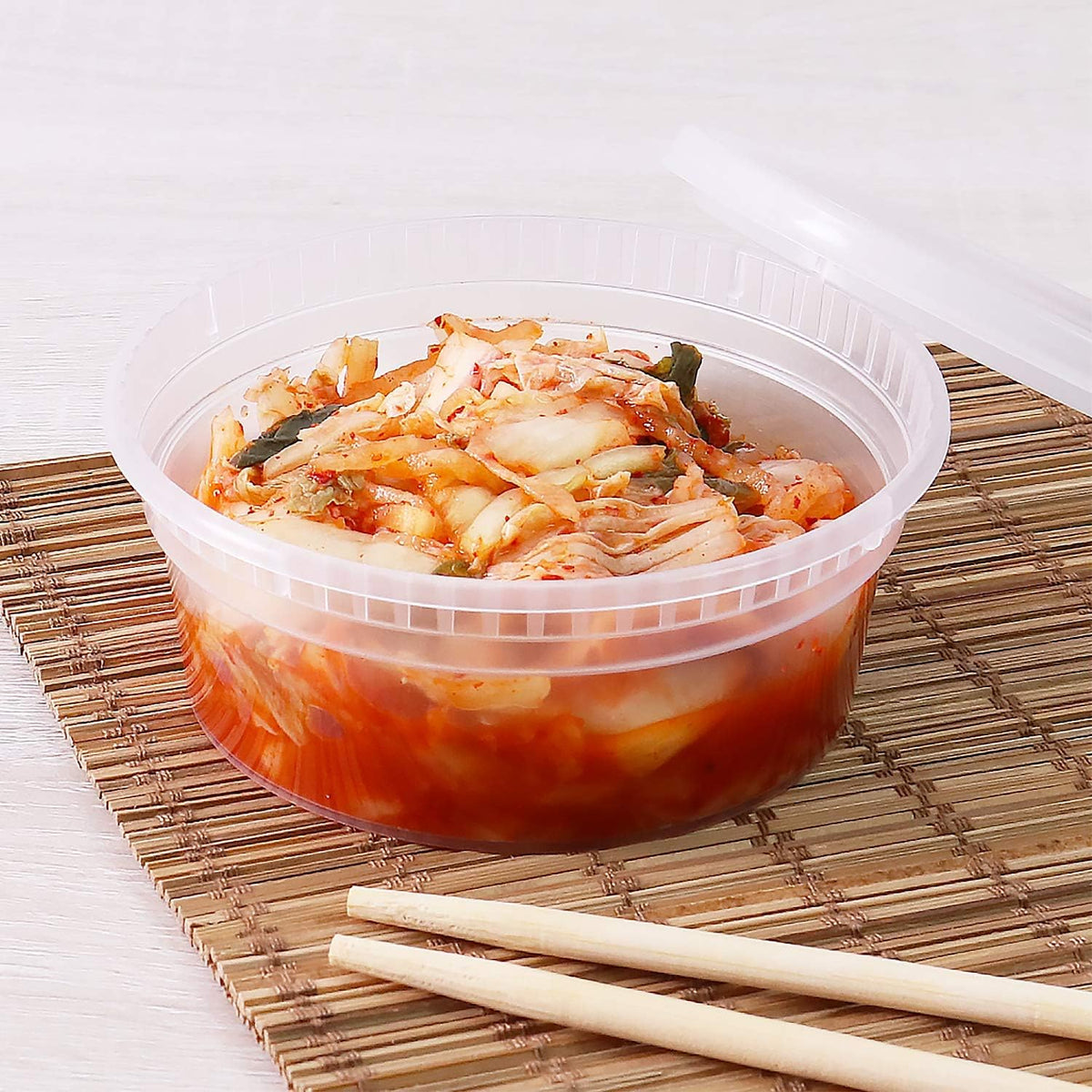 Karat [8oz - 240 ct] Clear PP Injection Molded Round Deli Containers with Lids (FP-IMDC8-PP)