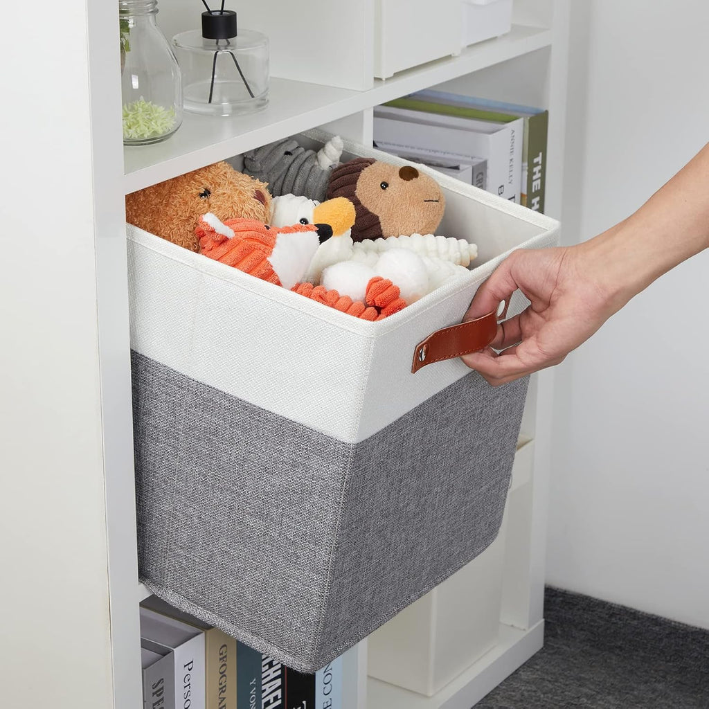 DULLEMELO Storage Cubes 12 inch, Collapsible Sturdy Cube Storage Bins With Handles for