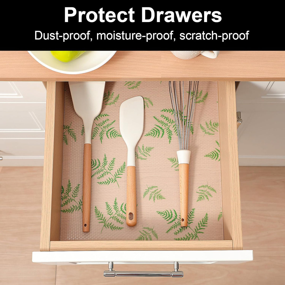 Cooyes Drawer Liner Shelf Liners for Kitchen Cabinets Refrigerator Liners Waterproof & Oil-Proof