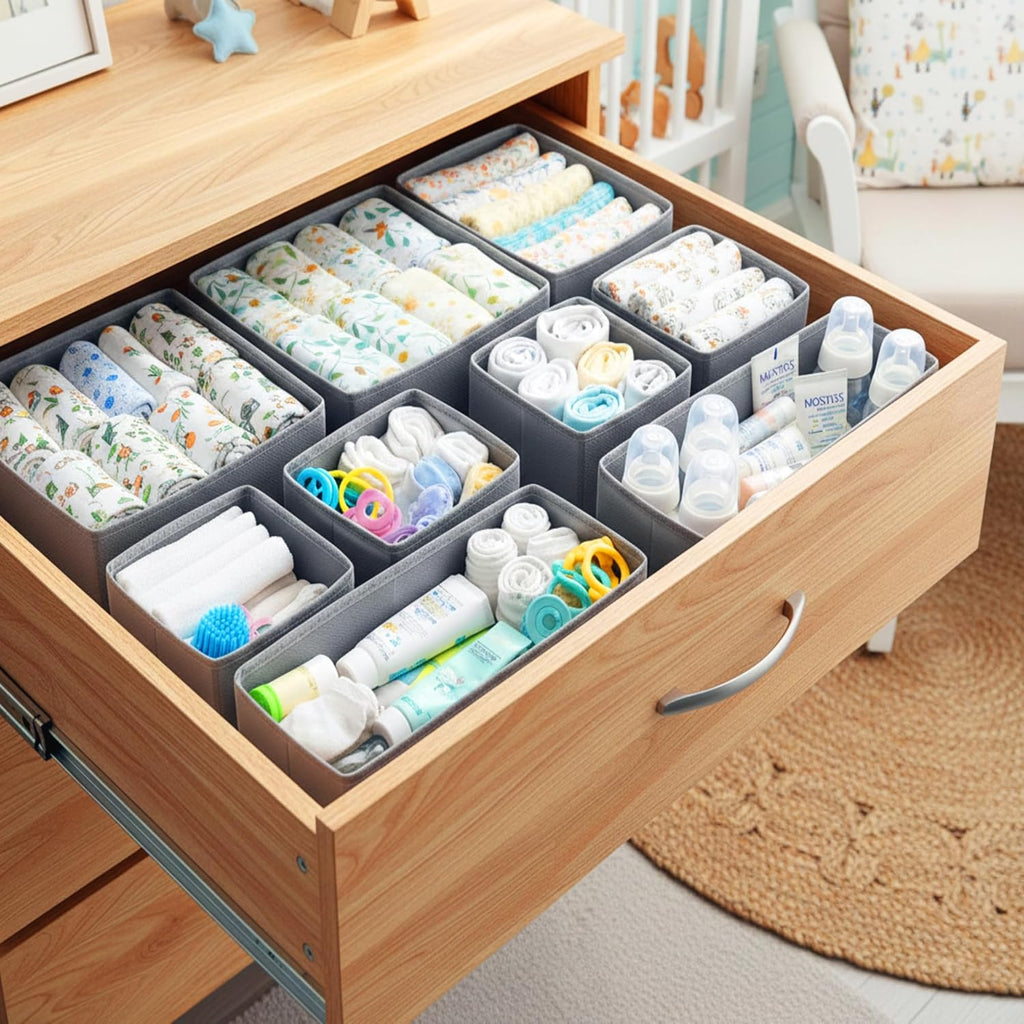 Cupic Cupid Drawer Organizer, Dresser Organizers, Foldabe Drawer Organizer Clothes, Closet