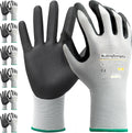 6-Paris Small Work Gloves for Men and Women, Nitrile Coated Safety Protective Gloves with Grip