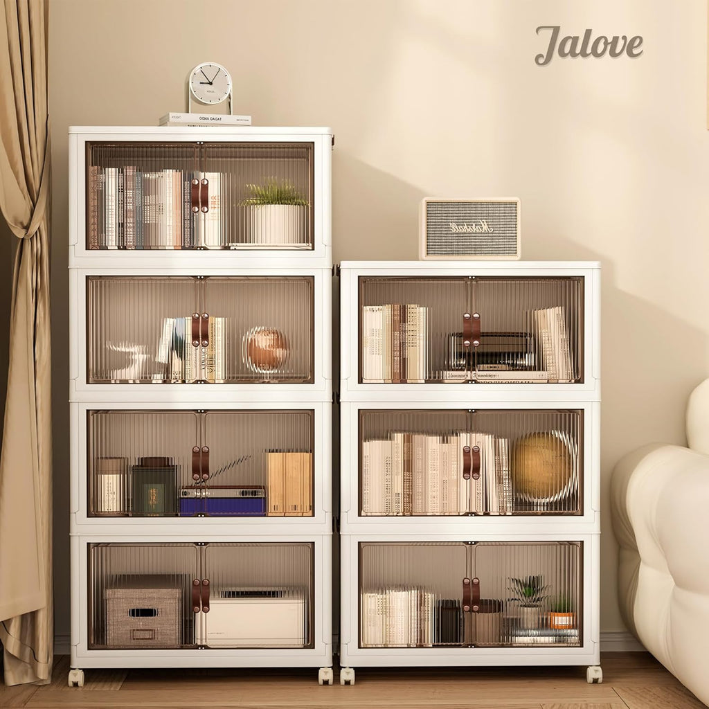 Jalove 90Gal Large Storage Bins with lids, 360QT Plastic Stackable Storage Containers with Wheels