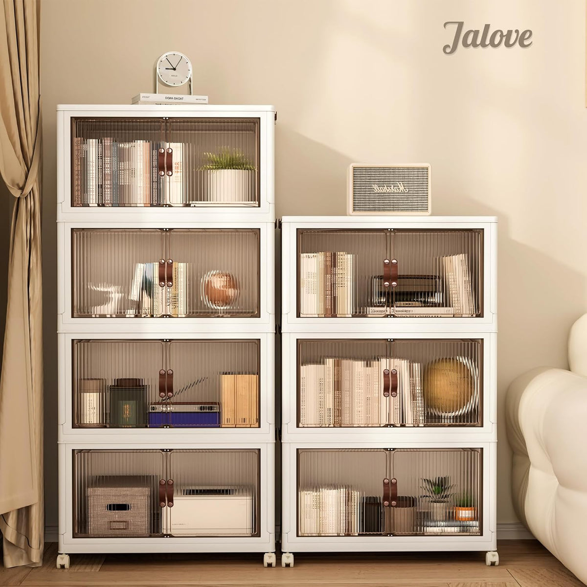 Jalove 90Gal Large Storage Bins with lids, 360QT Plastic Stackable Storage Containers with Wheels